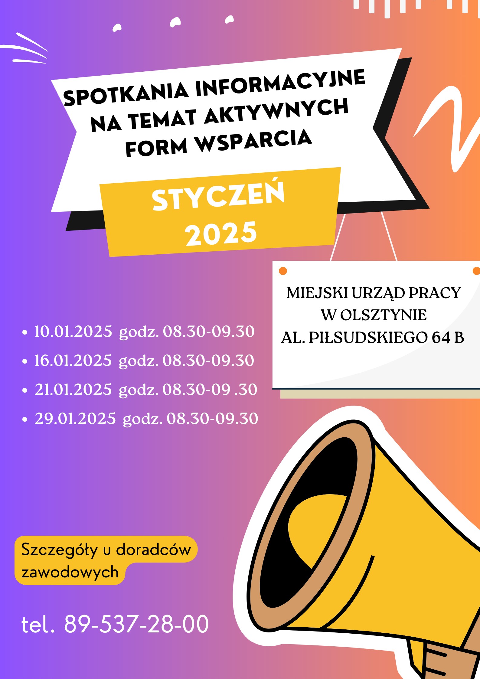 Spotkania informacyjne styczeń 2025