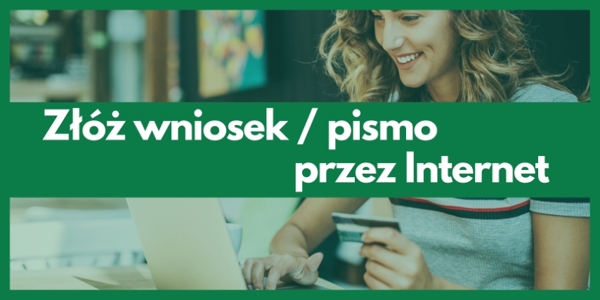 Złóż wniosek lub pismo przez Internet